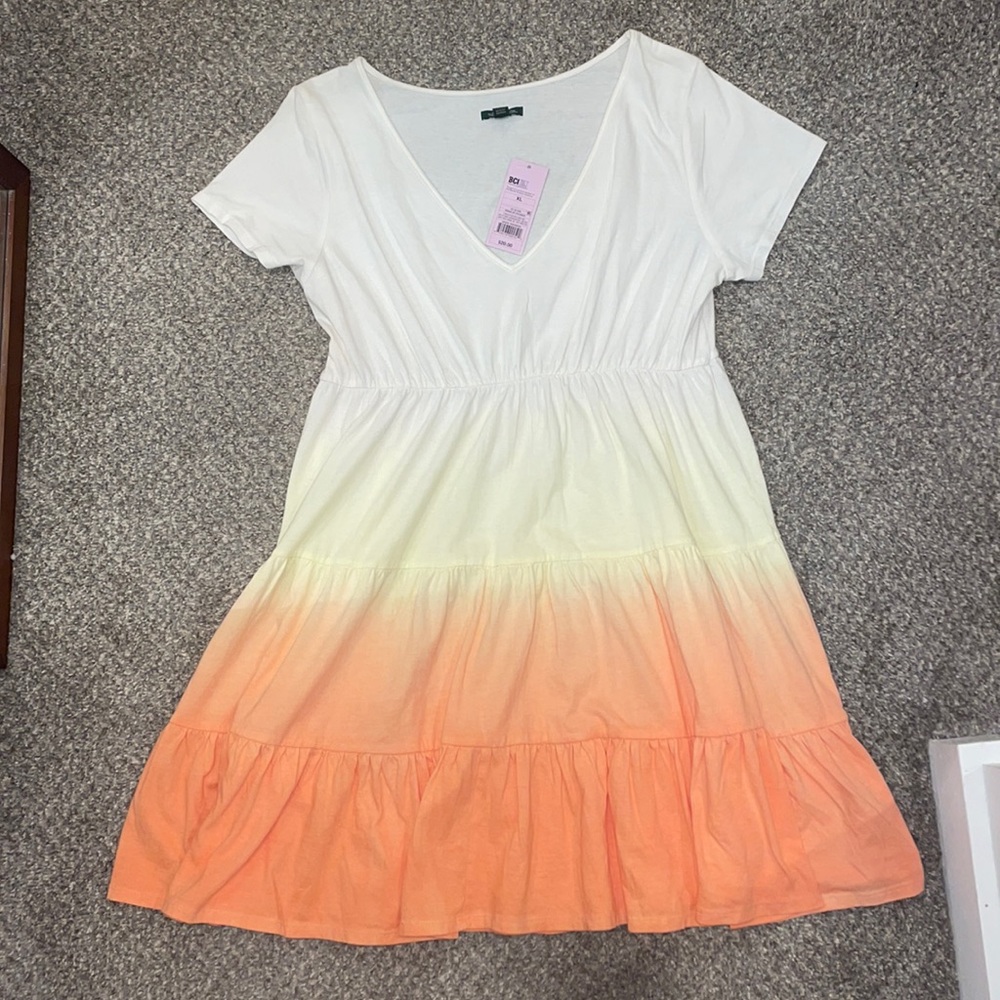 Wild Fable Orange Dip Dye Dress